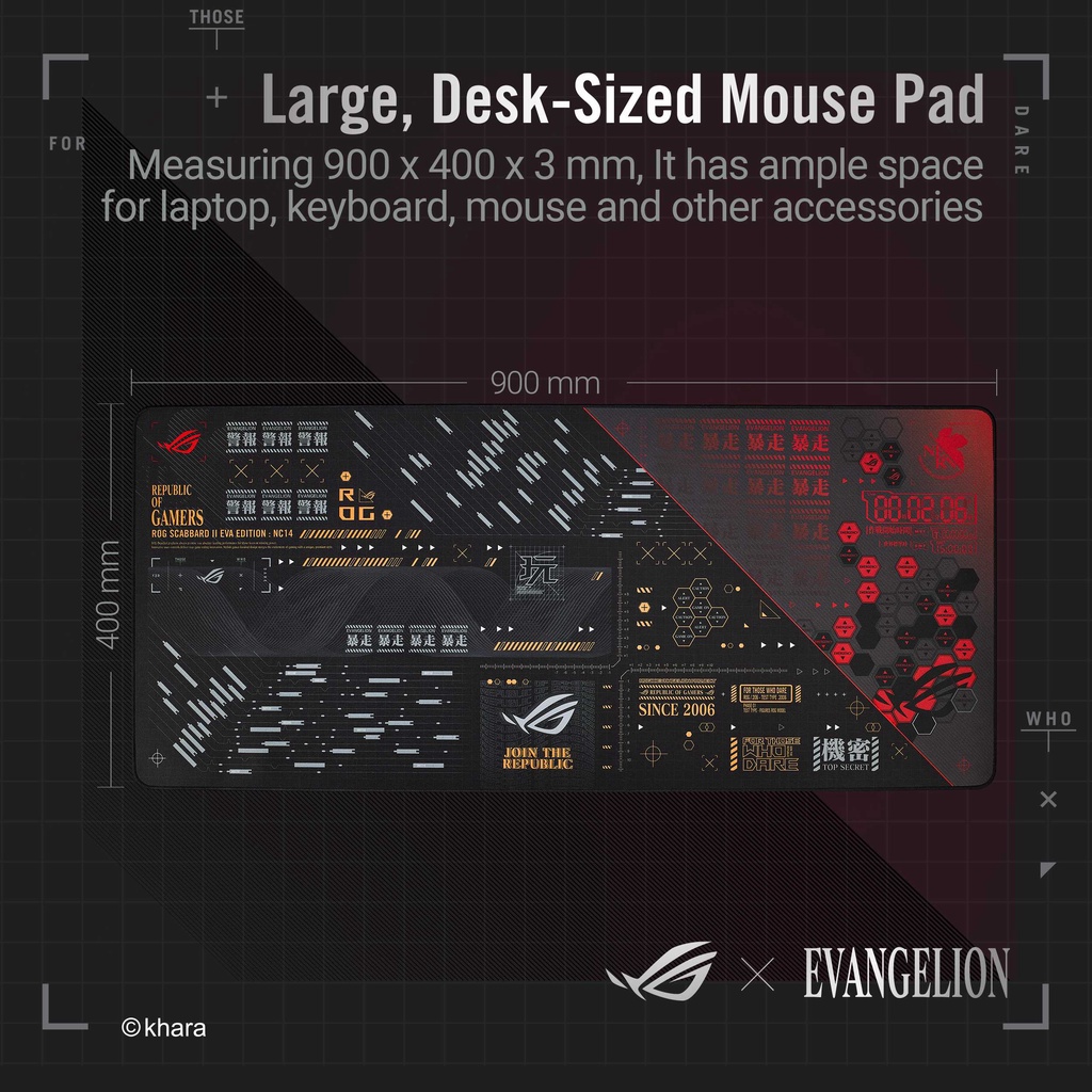 Mousepad ASUS ROG SCABBARD II EVA Edition | Extended Gaming Mouse Pad