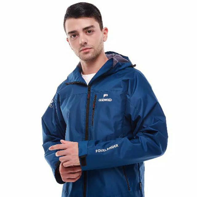 Jaket Gunung Fourlander Waterproof Windproof Cozmeed Pria Taslan Waterproof Inner Polar