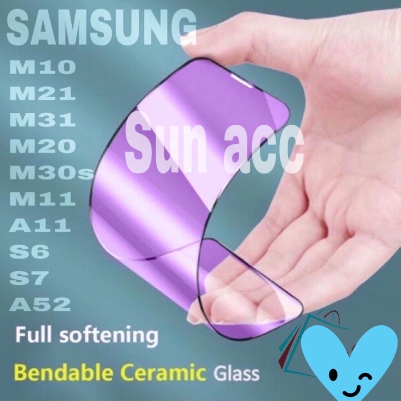 TEMPERED GLASS CERAMIC FILM BLUE LIGHT RAY SAMSUNG M10/M21/M31/M20/M30S/M11/A11/S6/S7/A52 ANTI PECAH