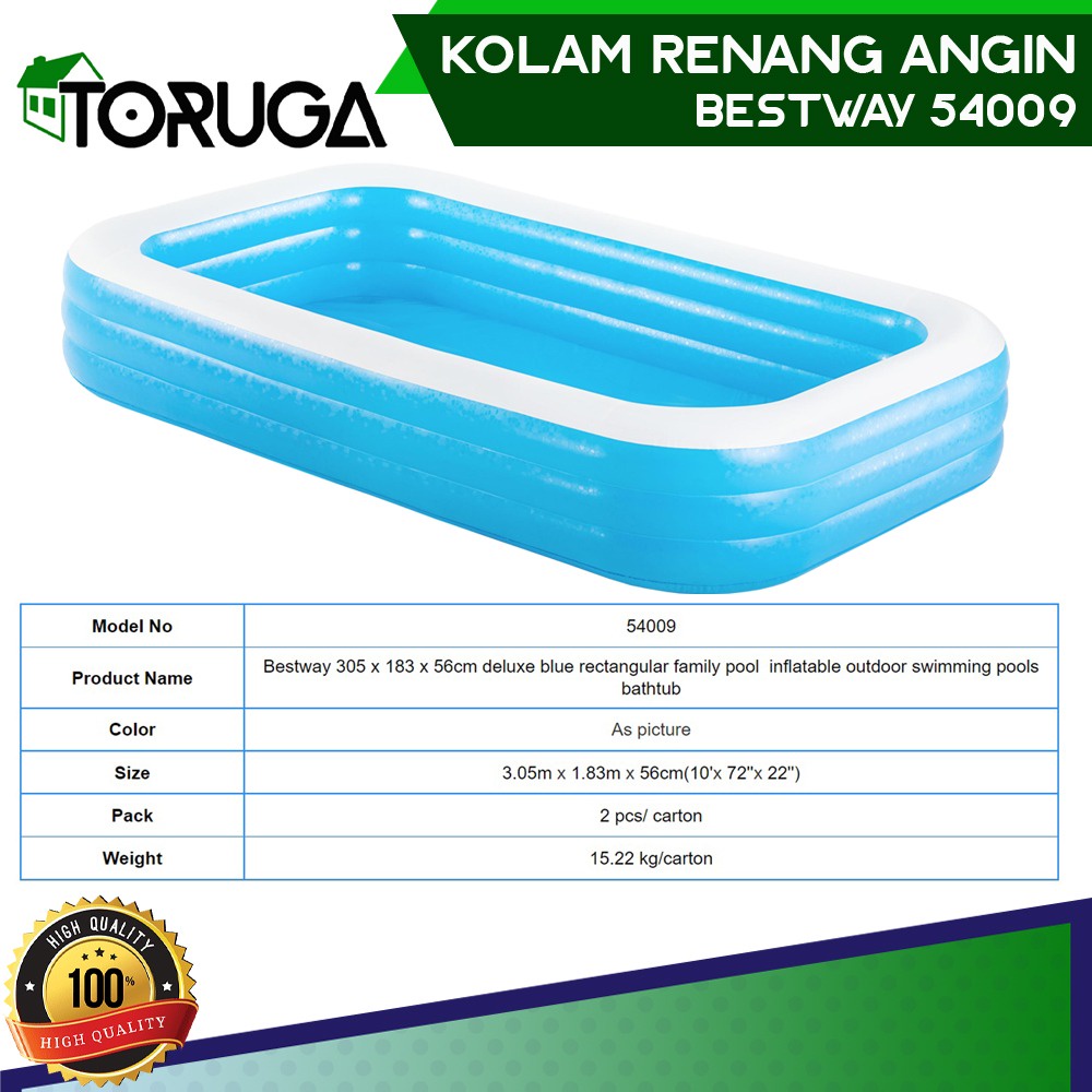 Kolam Renang Angin Anak Bestway 54009 305x183x56 cm Jumbo Family pool