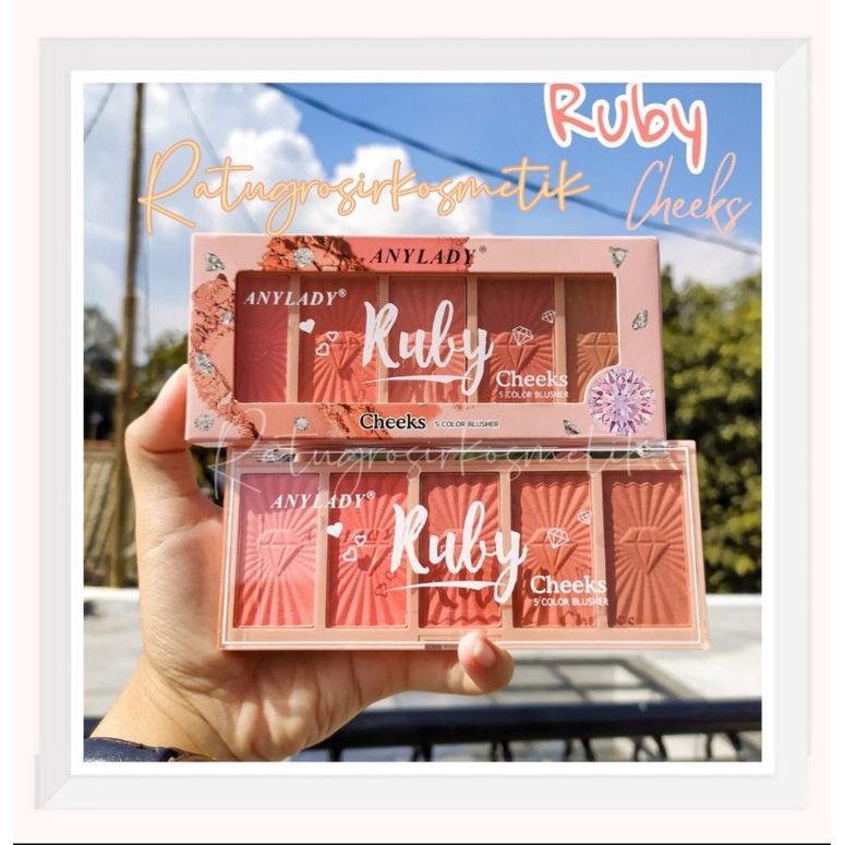 [ECER] BLUSHER ANYLADY BLUSHER CHEEKS RUBY NO.8984B