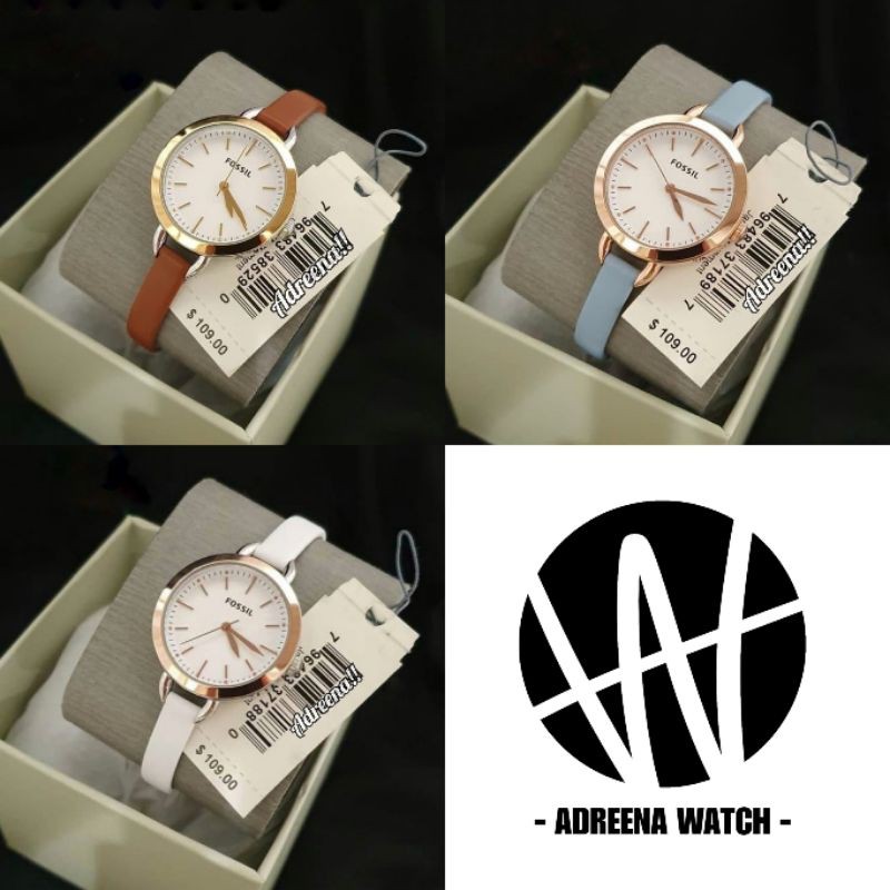 jam tangan wanita fossil strap leather original