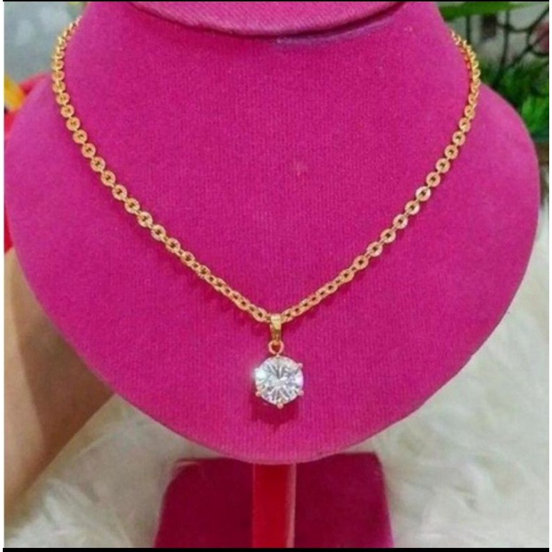 Kalung Xuping Gold Liontin Permata Perhiasan Dewasa 45cm Kalung Dewasa