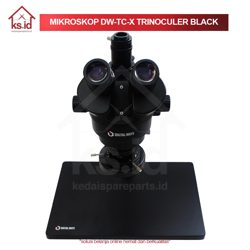 Mikroskop Digital Ways DW TC-X Black Trinoculer Free Lensa Peninggi Original High Quality