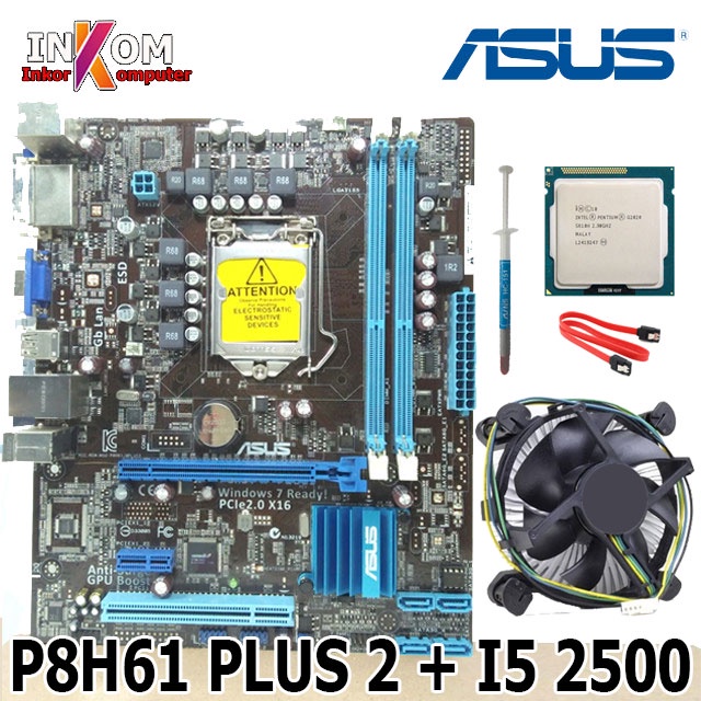 Paketan Mainboard Mobo LGA 1155 H61 + PROCESSOR INTEL i5 2500