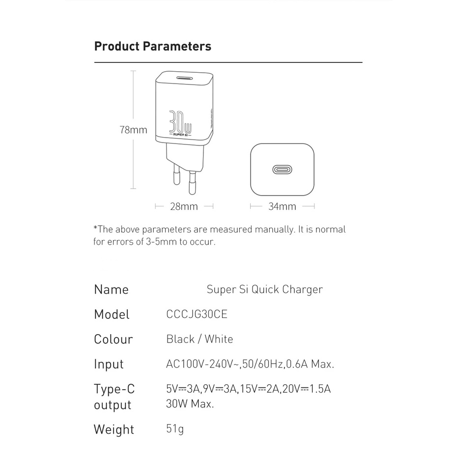 Kepala Charger Super Si Quick Charger Type C PD 30W Colokan Bulat Indonesia CCSUP-J