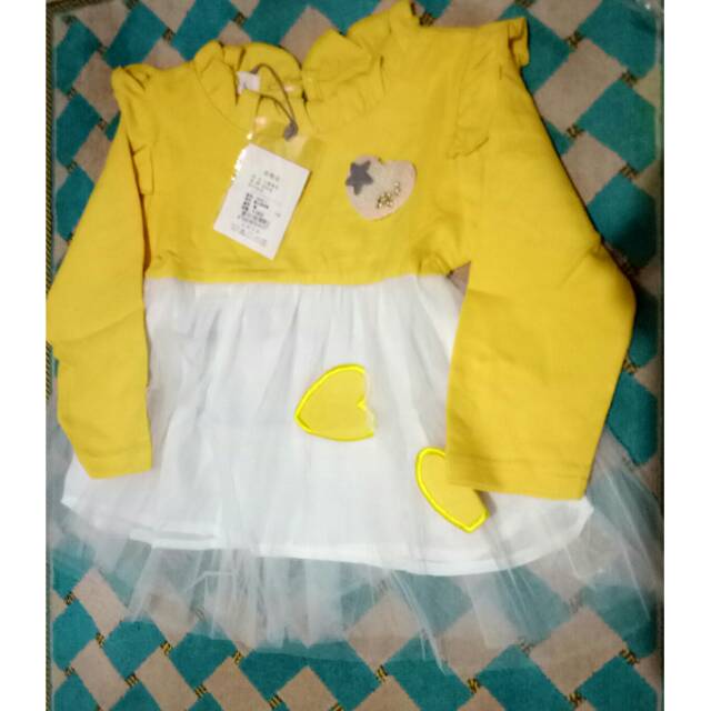 Dress anak tile/ baju muslim tile