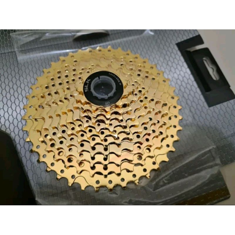 Sprocket 10 Speed 11t-42t gold emas. gear cassete gears 10sp sp 11 t 42 t slk sunshine compatible Shimano Deore Tiagra 105 slx Sepeda MTB roadbike balap Road bike