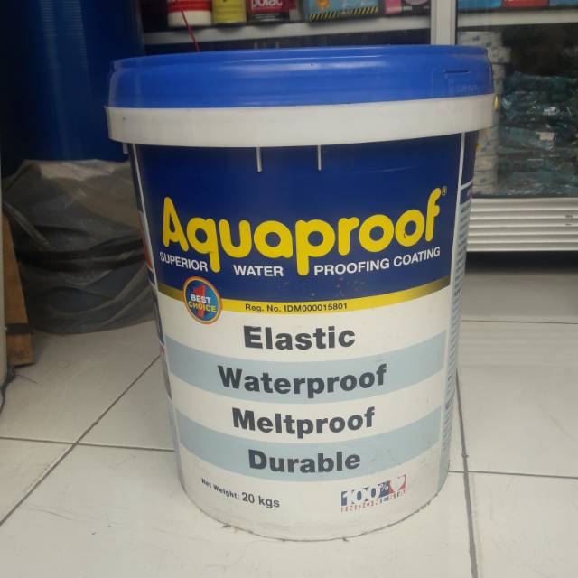  Aquaproof  pel pail 20kg cat  pelapis antibocor warna  abu  
