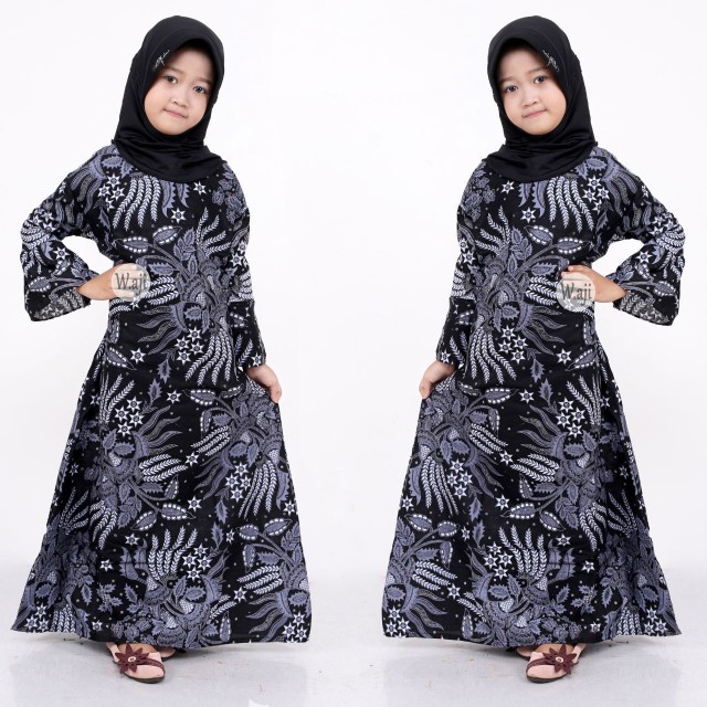 Promo Cuci Gudang - Gamis Batik Anak - Umur 3 Sampai 10 Tahun - Motif Bervariasi - Harga Termurah