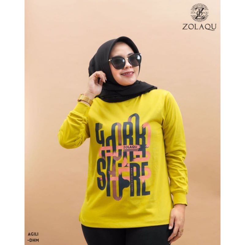 kaos zolaqu original/merah bata size m. l. xl