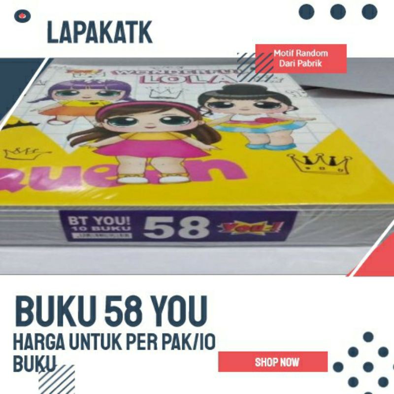 

buku YOU 58 LEMBAR,, isi 10 pcs