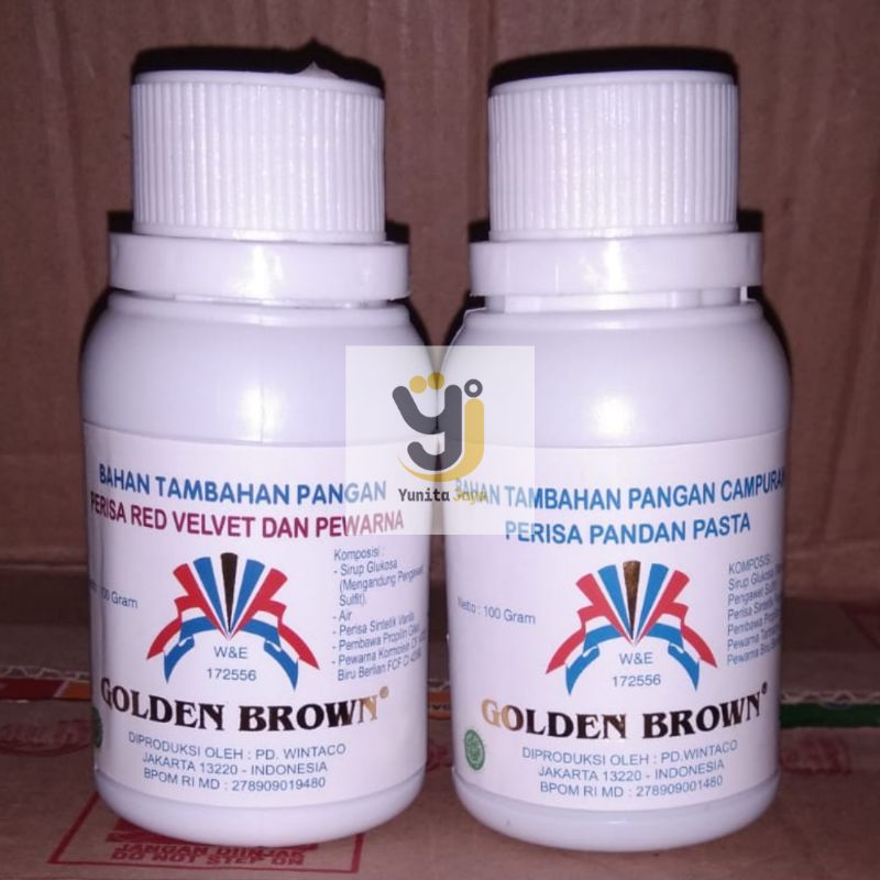 

[YUNITA JAYA] GOLDEN BROWN PERASA DAN PEWARNA MAKANAN 100gr