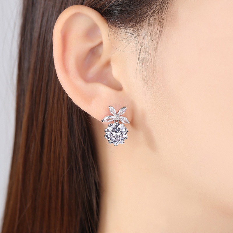 925 anting-anting perak murni, Busana sederhana, Anting-Anting wanita, Perhiasan Fashion Korea, Aksesoris telinga ED014