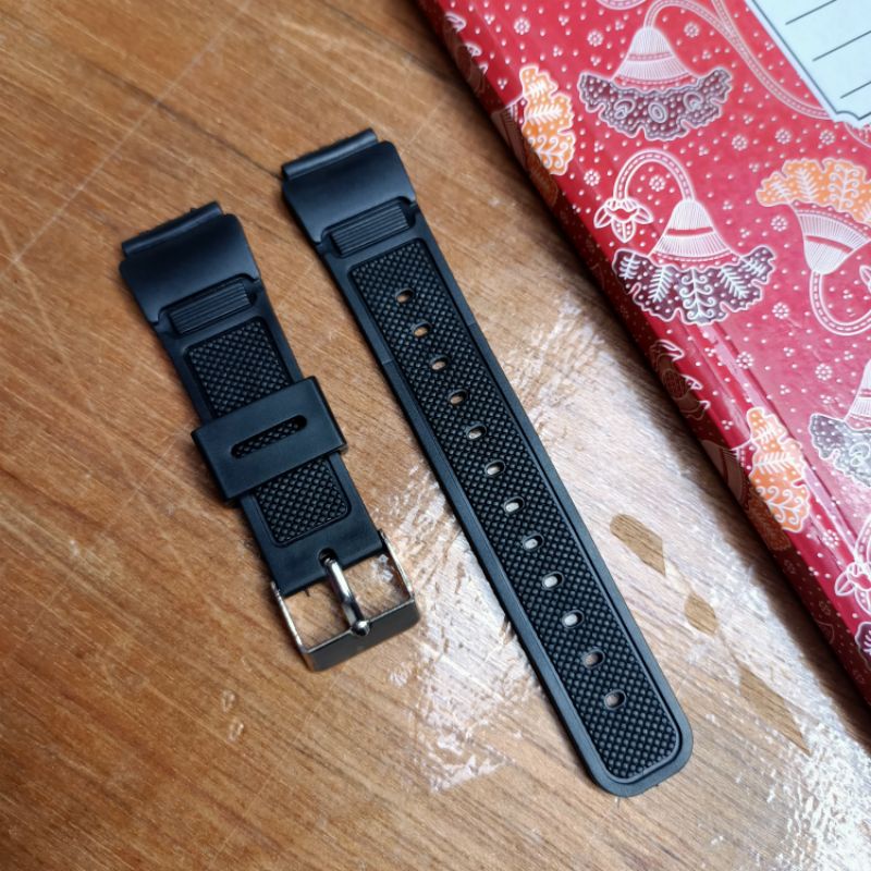 tali jam tangan kasio pasir 18mm tali jma tangan murah grosir strap jam tangan