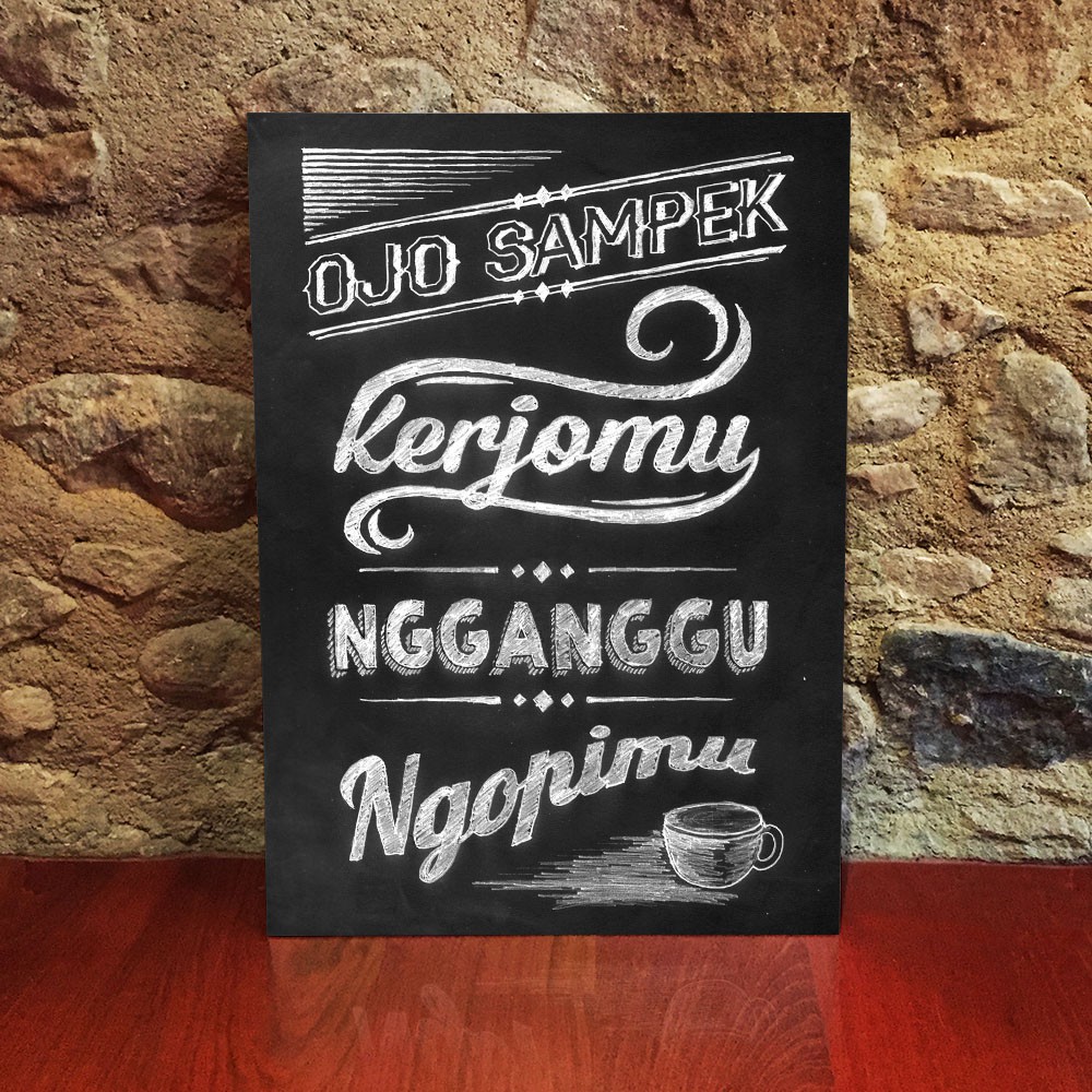 Kopi Coffee Poster Kayu Lucu Fun Dekorasi Pajangan Dinding Rumah Wall Decor