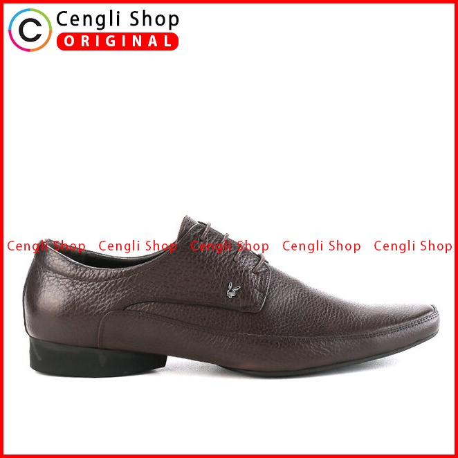 SEPATU FORMAL PLAYBOY PRIA ORIGINAL PANTOFEL KULIT ASLI COKLAT PL31