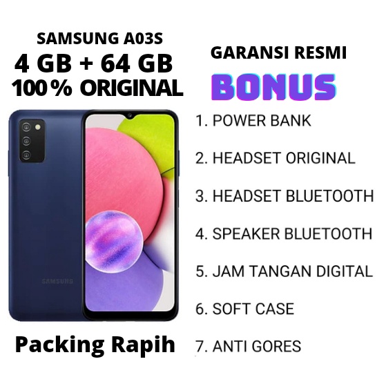 SAMSUNG A03S RAM 4/64 RESMI BNIB