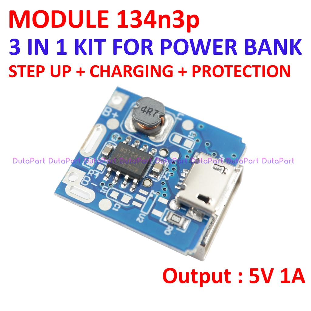 Module 3IN1 Step Up Plus Charging Plus Protection Kit For Power Bank Output 5V 1A