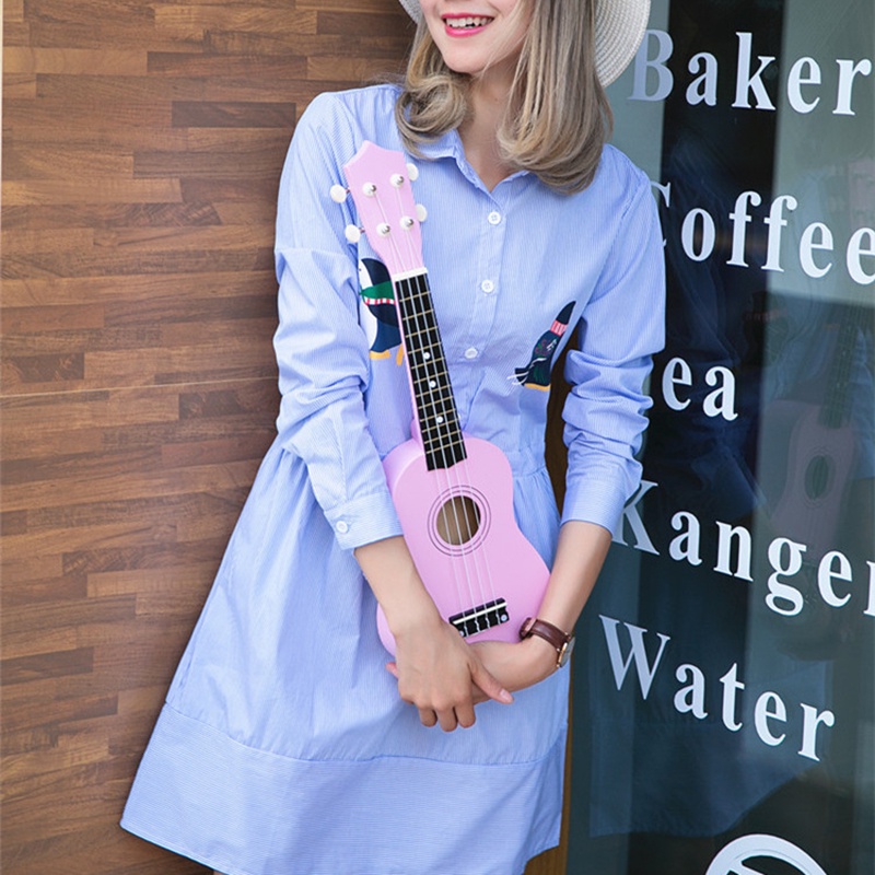 Gitar Ukulele Soprano Empat Warna Ukuran 21 Inch Untuk Hadiah Natal Anak