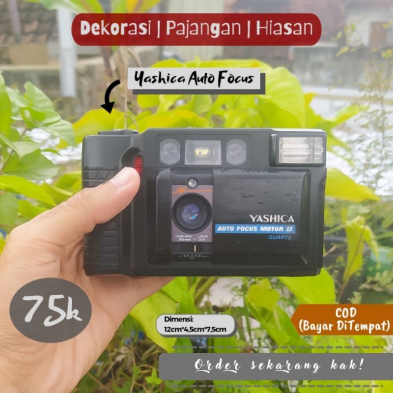 DEKORASI PAJANGAN HIASAN KAMERA | Yashica Auto Focus Motor Film Analog Manual Jadul Antik  Klasik Ku