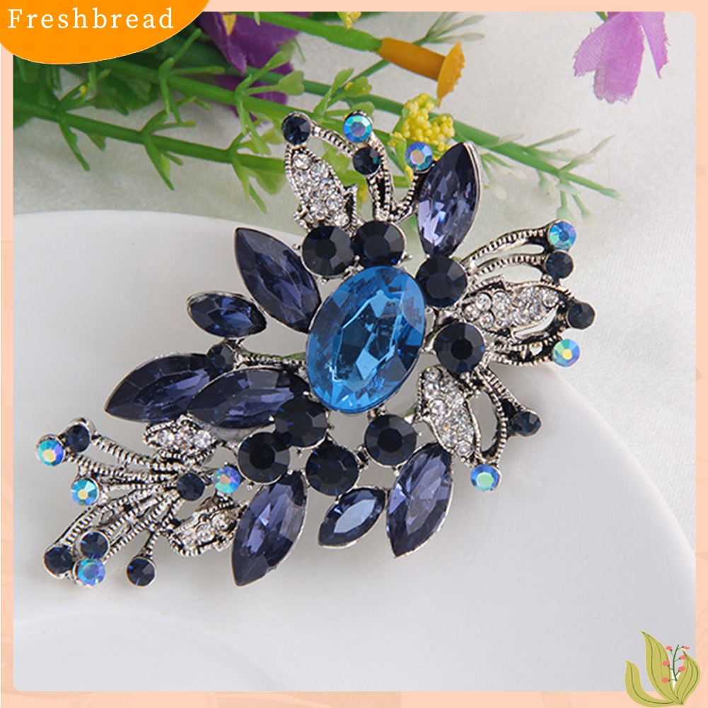 [ TERLARIS]Women's Flower Shape Alloy Glass Clothes Sweater Scarf Brooch Pin Jewelry Gift