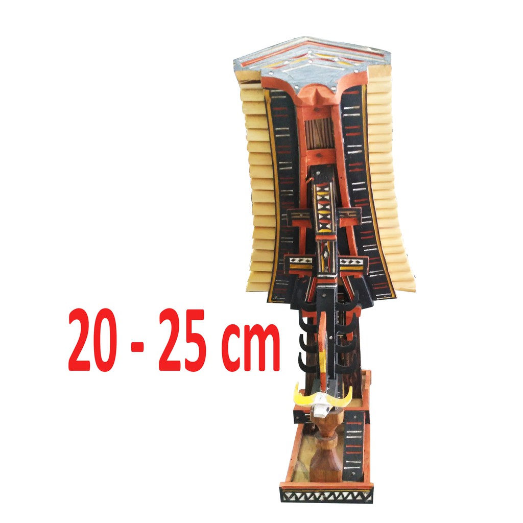 Miniatur Rumah Adat Toraja TONGKONAN 20-25 cm