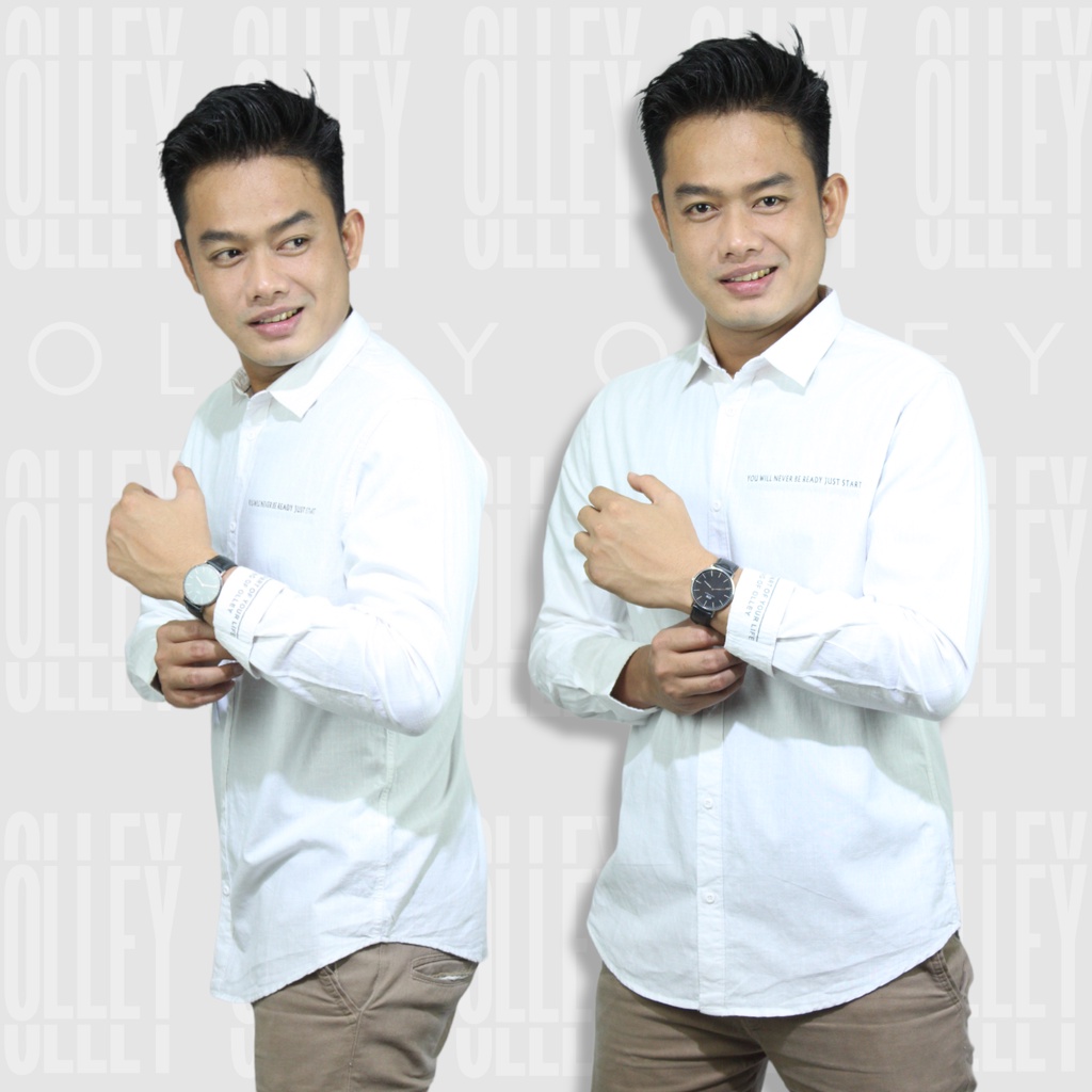 Kemeja pria lengan panjang / Kemeja sablon pria / Kemeja distro / Kemeja OLLEY