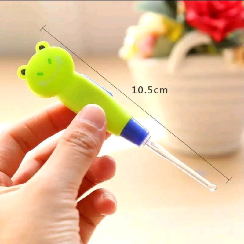 Korek Kuping Pembersih telinga Karakter Led Cute Cutton bud