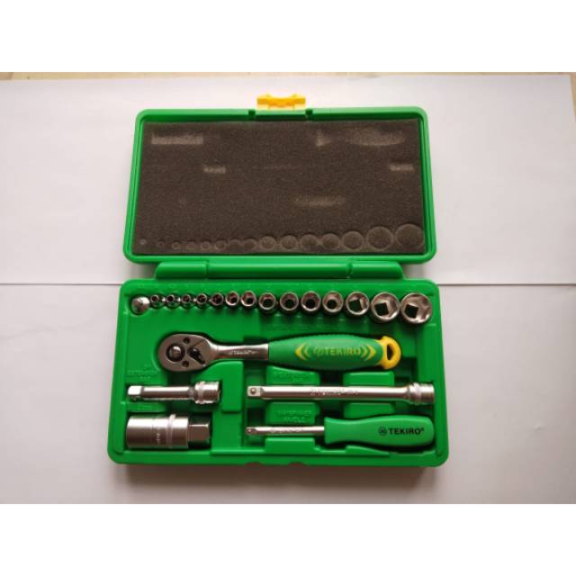 KUNCI SOCK SET BOX 21PCS TEKIRO/HAND SOCKET SET/SOCKET SET BOX BERKUALITAS