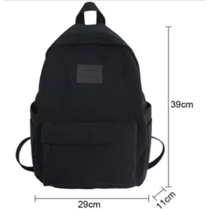 Ransel Wanita Polos Bahan Kanvas Selempang |