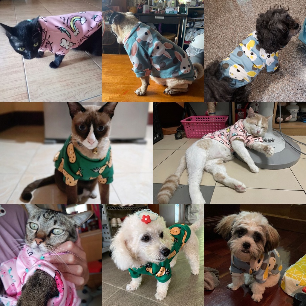 ★〓YUFeiPet〓★Pet Dog Costume Cute Animal Printed Pet Coat Cotton Soft Pullover Dog Shirt Cat Sweater Pets Clothing Outfit