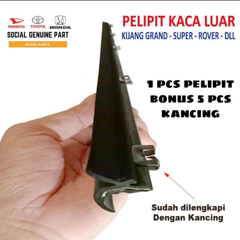 Karet pelipit kaca luar weather strip semua mobil universal Kijang kapsul kijang super kijang Grand Kijang rover KF murah