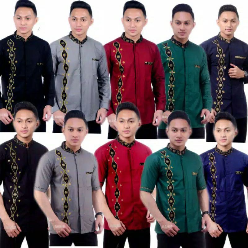 Baju koko lengan panjang muslim Gus Azmi Syubbanul Muslimin