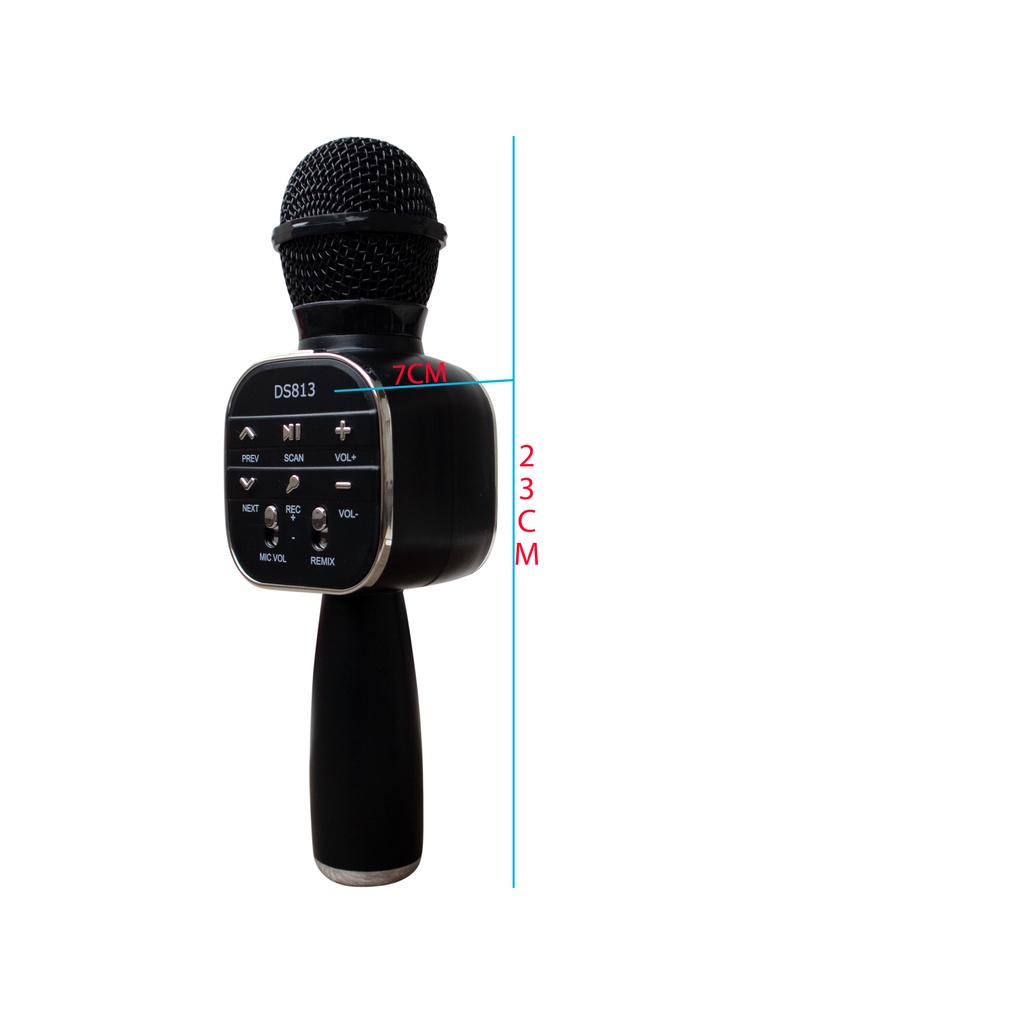 DS813 Speaker Microphone Bluetooth BT5.0 KTV Suara Jernih Mikrofon Kondensor Universal