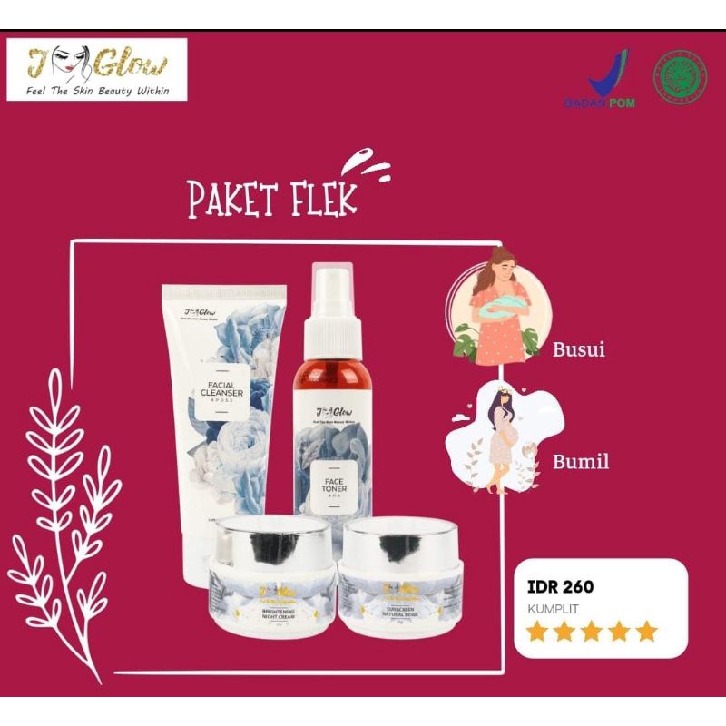 JGLOW SKINCARE PAKET FLEK