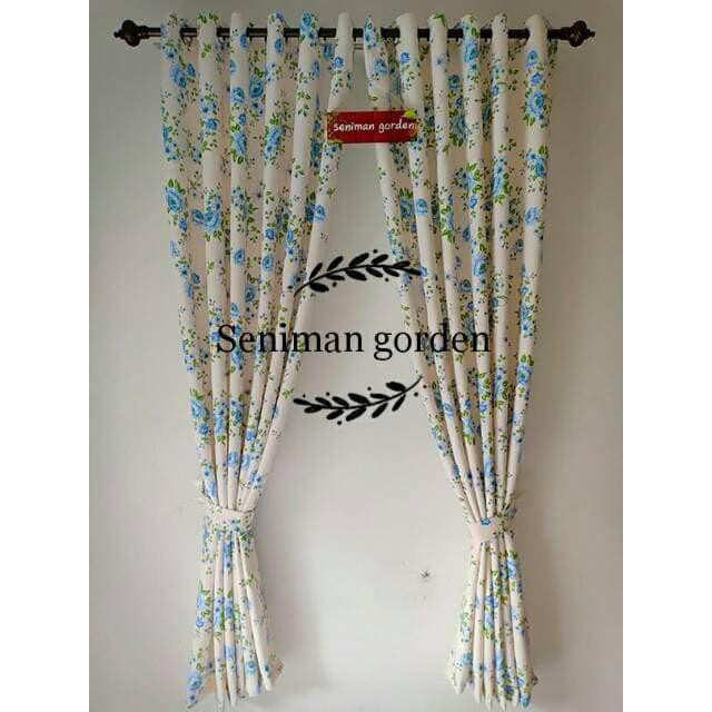 Terbaru Gorden Jendela Shabby Vanda Series |Hordeng Motif Shabby Vanda Series - Pink Mantap