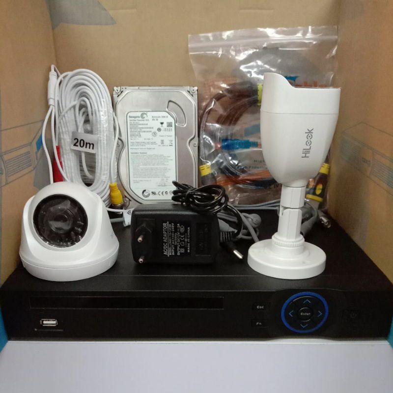 PAKET CCTV MURAH 4CH 1 KAMERA HILOOK BISA PILIH OUTDOOR ATAU INDOOR
