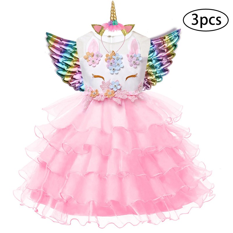 unicorn party dress for girls