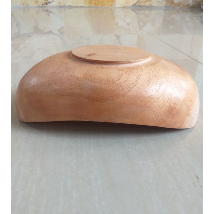 magkok oval/mangkok bulan sabit 18cm.mahoni