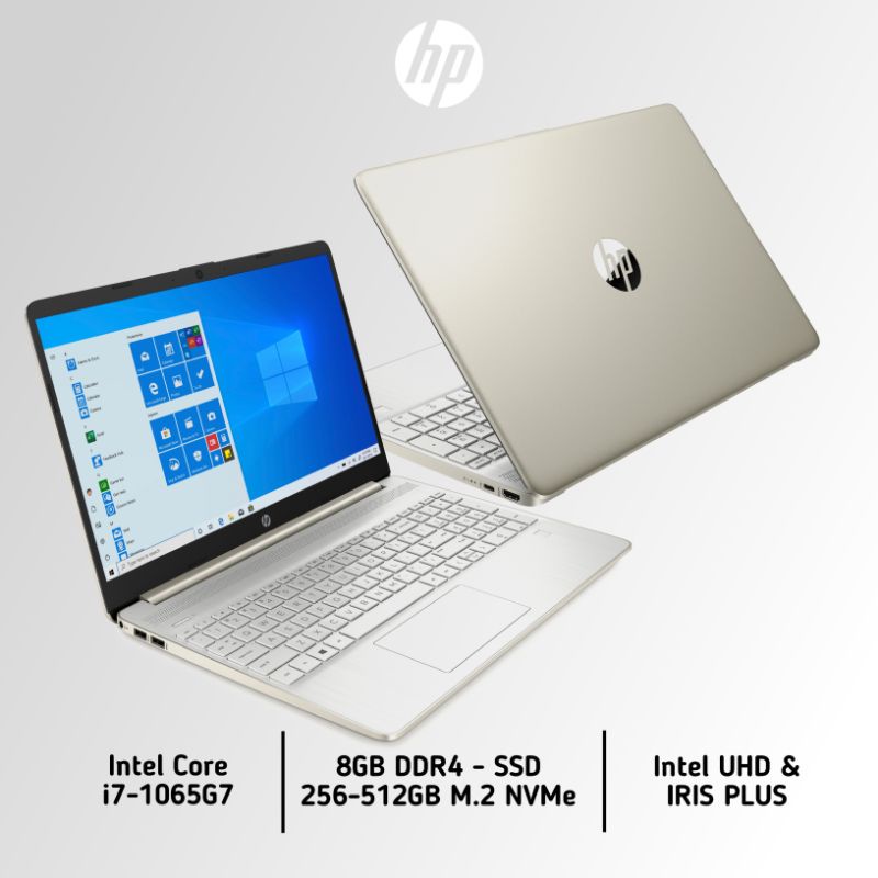 Laptop Hp 15s FQ1078TU Intel Core i7-1065G7 | Ram 8GB DDR4 | 256-512GB SSD M.2 NVMe