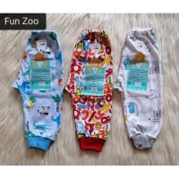 3 Pcs Celana Pendek dan Celana Panjang Anak Libby Print 0-6  Bulan