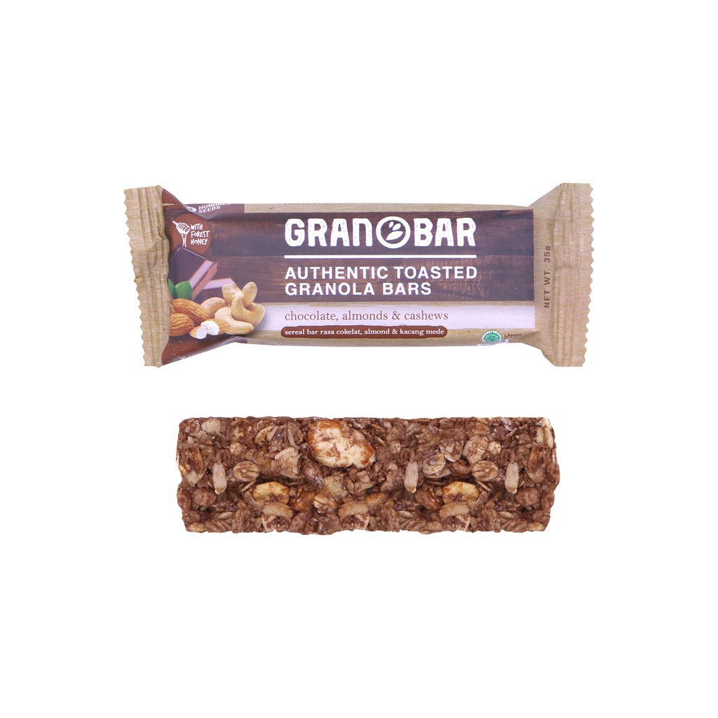 GRANOLA CREATION BAR - CHOCOLATE, ALMONDS, CHASEWS 35 GR (1PCS)