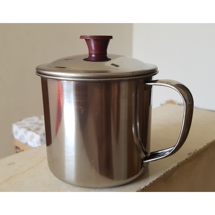 Mug stainless / Cangkir stainless / Gelas stainless TUTUP 10cm