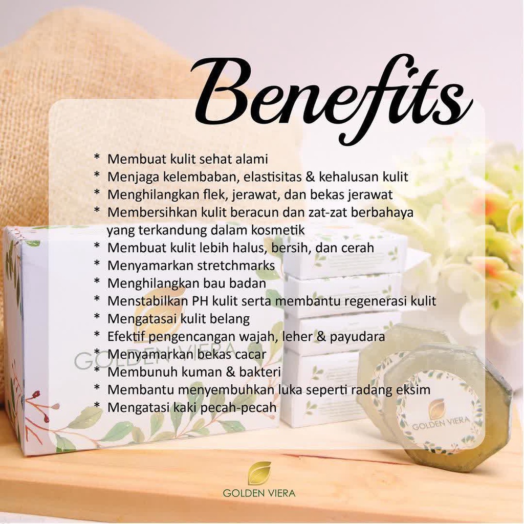 SABUN GOLDEN VIERA SOAP KEMASAN BARU SABUN WAJAH SABUN MUKA PENYEMBUH JERAWAT BRUNTUSAN PEMBERSIH WAJAH FACIAL WASH MURAH