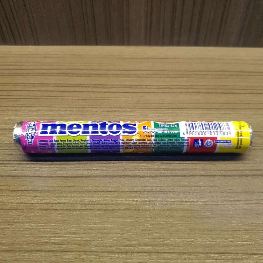 

Mentos Rainbow Permen Kembang Gula Rasa Aneka Buah 37 Gr