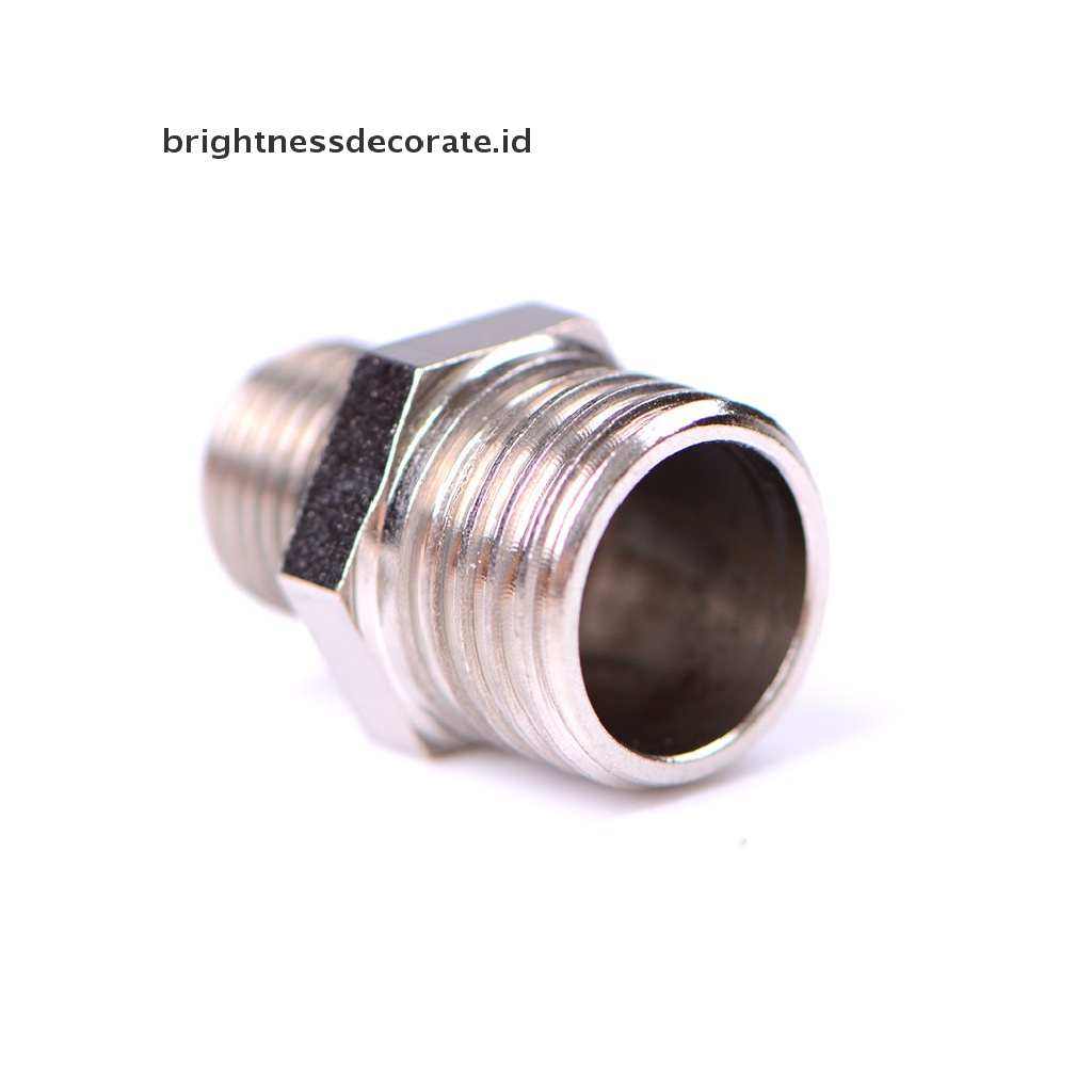 [birth] 1/4'' BSP Male to 1/8'' BSP Male Airbrush Hose Adaptor Fitting Connector [ID]