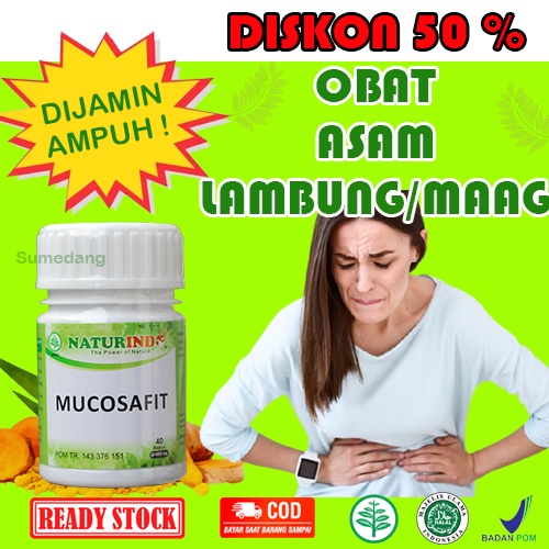 MUCOSAFIT obat herbal asam lambung kronis ampuh mengobati maag maagh gerd anxiety nyeri perut melapisi dinding lambung mual muntah sakit perut kiri kembung begah sendawa dan pencernan isi 40 kapsul