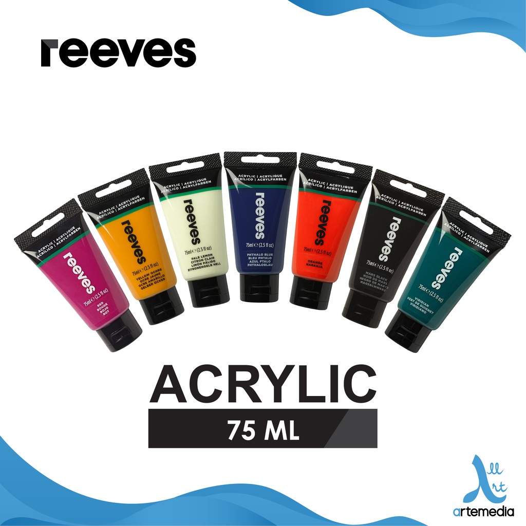 Cat Akrilik Reeves Artists 75ml Acrylic Color Paint 01/02 Shopee