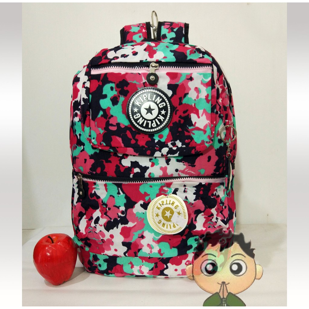 Tas Ransel Besar Kipling Pink Cow Evdo 010